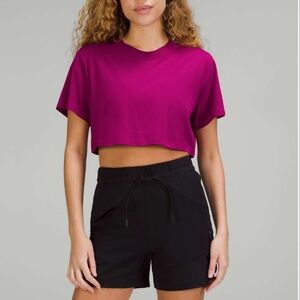 Lululemon all yours crop tee magenta purple 4